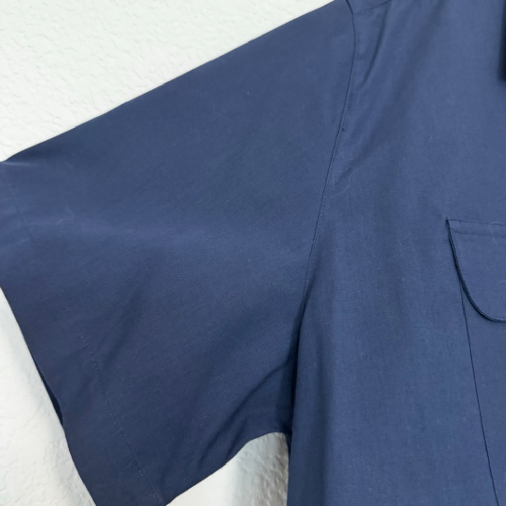 Cabin Creek Button Down Navy Blue Shirt with Collar and shirt pockets - Picture 9 of 14